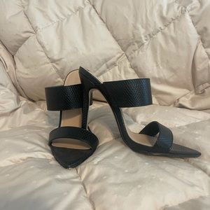 Open-toe slip on heels